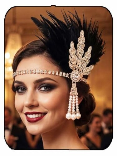 Flapper headband rhinestones - flapper,